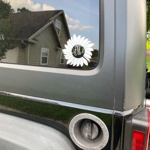 Sunflower monogram decal !